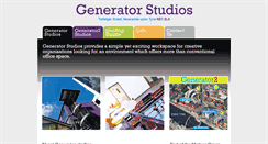 Desktop Screenshot of generatorstudios.co.uk